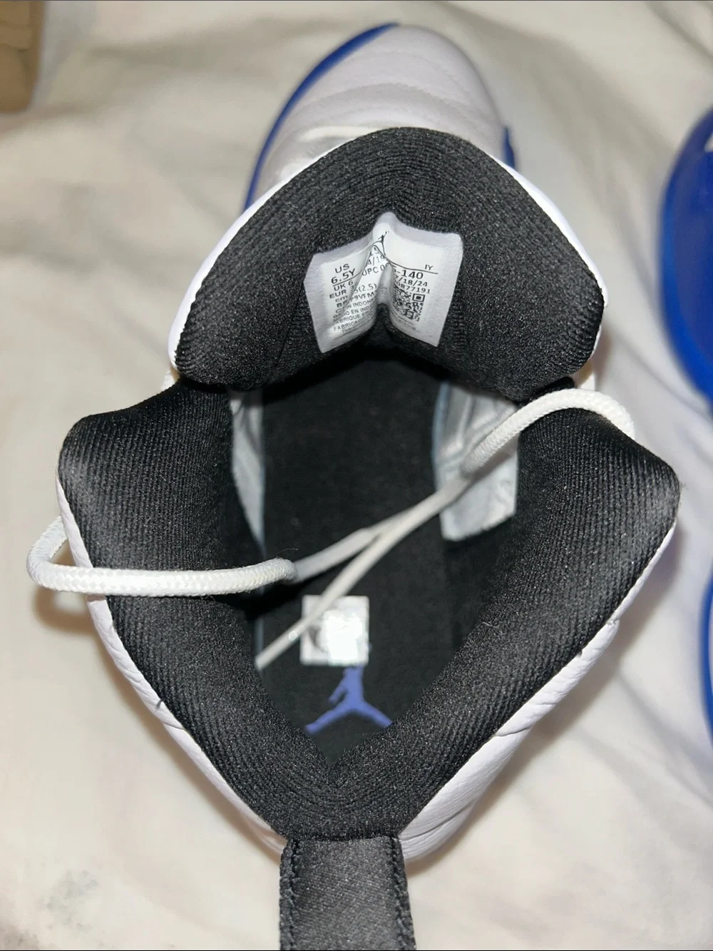 Jordan Men’s High-Top Sneakers in White and Blue